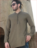 Green Woven Kurta By Almirah