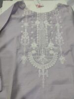 Embroidery on a light Purple or Lilac Fabric. SOHAYE By Dinners. - Image 2