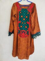 Luxury Silk Viscose Suit With Palachee Shawl By Almirah. - Image 3