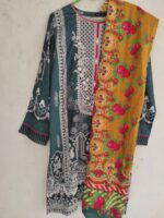 MULTICOLOR LIMINAL PRINTED KURTI.WITH LINEN SHAWL. - Image 2