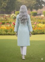 PALE BLUE TEXTURED 3PC STITCHED - Image 3