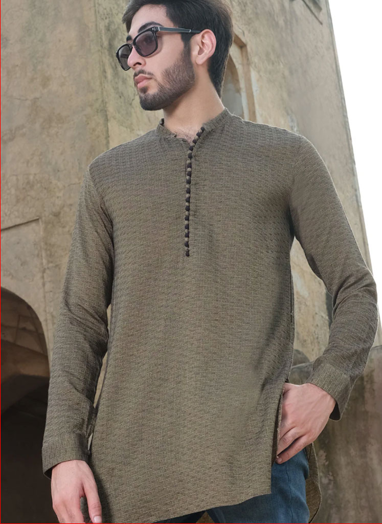 adobe-i Green Woven Kurta By Almirah - Image 1