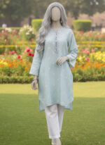 PALE BLUE TEXTURED 3PC STITCHED