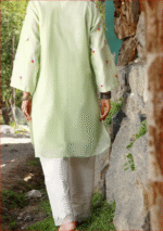 Light Green Paper Cotton Luxury Tunic...By Almirah - Image 3