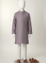 TEA PINK BLENDED KAMEEZ WHITE TROUSER.
