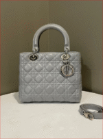 Dior Lady Dior Grey Lambskin – LOVELOTS LUXURY...Amazon Lot - Image 3