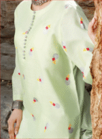 Light Green Paper Cotton Luxury Tunic...By Almirah - Image 4