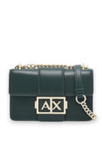 A|X Armani Exchange LOGO METAL GREEN BAG