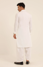 WHITE COTTON KAMEEZ SHALWAR  J. - Image 3