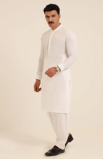 WHITE COTTON KAMEEZ SHALWAR  J. - Image 4