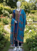 Blue Lawn Embroidered Kurti   J. - Image 2