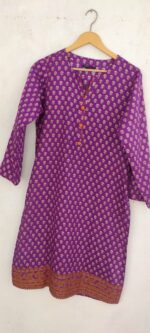 Purple Printed Lawn kurta - Image 2